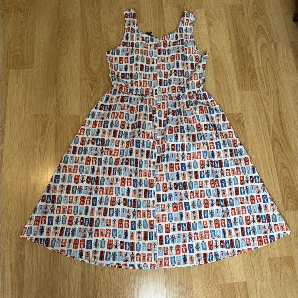 RETROLICIOUS Sunny Days Fit & Flare Dress w Pockets Size XL NWOT - Picture 4 of 9